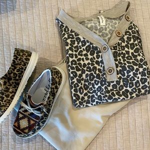 Vanilla Bay Leopard Top